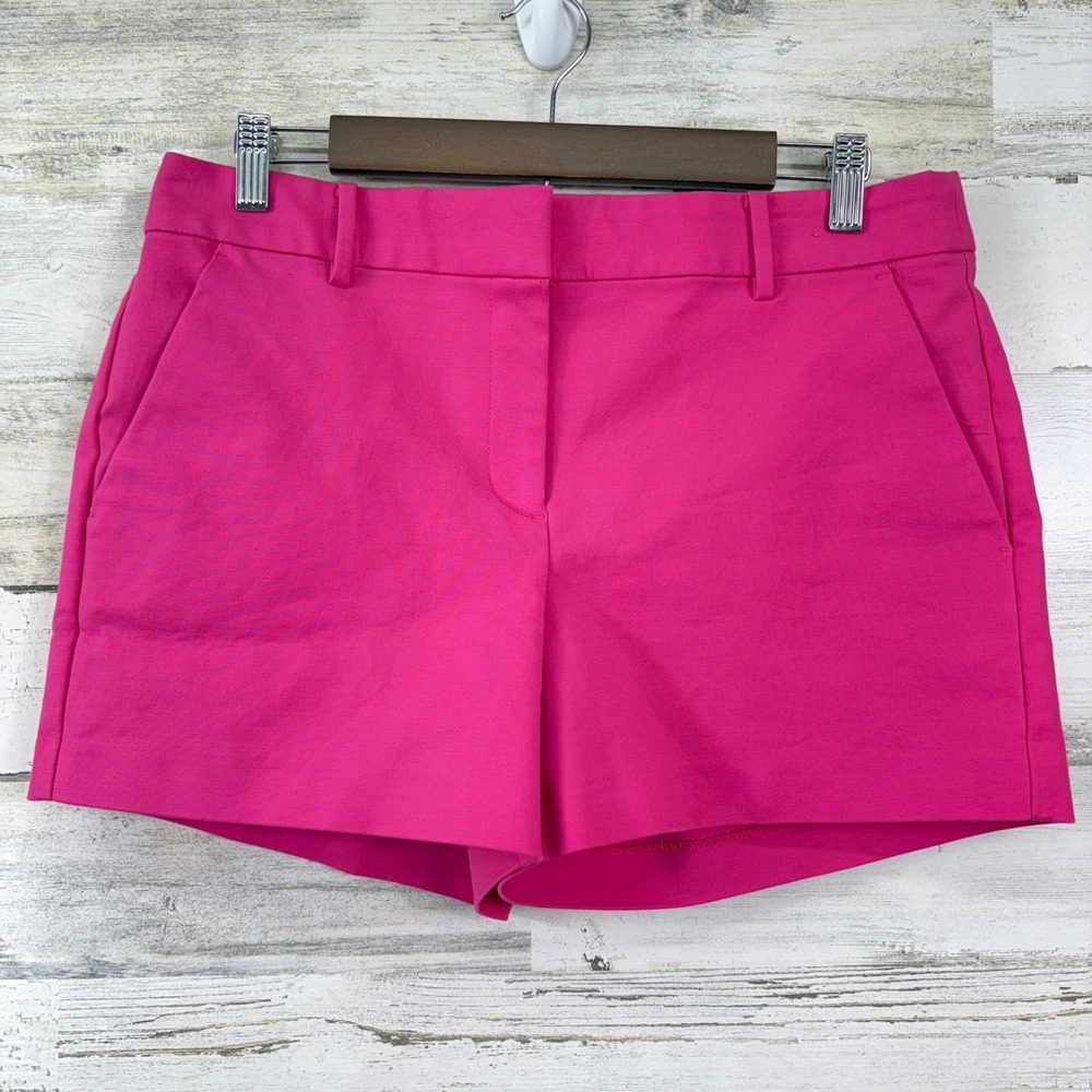 LOFT Riviera Shorts 8 Hot Pink Chino Tailored Stretch Barbiecore Glam Chic 32x4